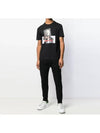 Gangster Print Short Sleeve T-Shirt Black - NEIL BARRETT - BALAAN 7