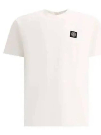 Logo Patch Short Sleeves T-Shirt White - STONE ISLAND - BALAAN 2