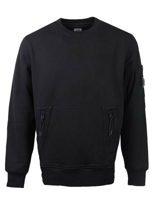 Men's Crew Neck Lens Sweatshirt Black - CP COMPANY - BALAAN 2