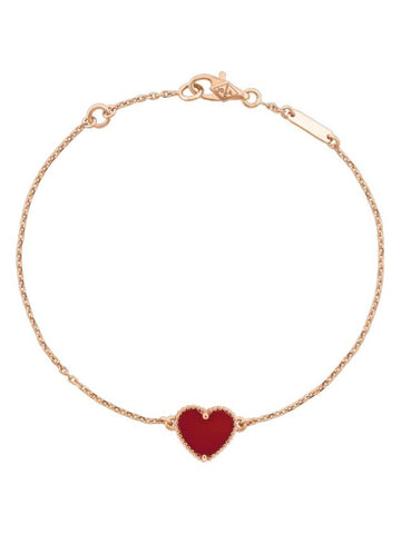 Suite Alhambra Heart Bracelet Rose Gold Carnelian VCARN59L00 - VANCLEEFARPELS - BALAAN 1