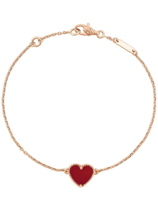 Suite Alhambra Heart Bracelet Rose Gold Carnelian VCARN59L00 - VANCLEEFARPELS - BALAAN 1