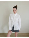 OUT SEAM DETAIL SLIM SHIRTS_WHITE - UNMUTE - BALAAN 4