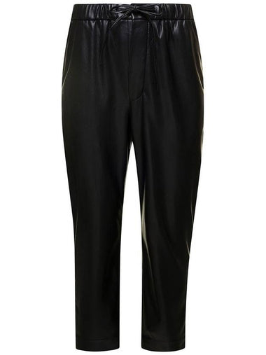 'Jain' Black Pants With Drawstring In Faux Leather Man - NANUSHKA - BALAAN 1