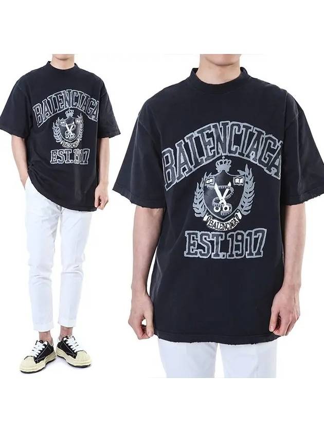 DIY College Medium Fit Short Sleeve T-Shirt Black - BALENCIAGA - BALAAN 3