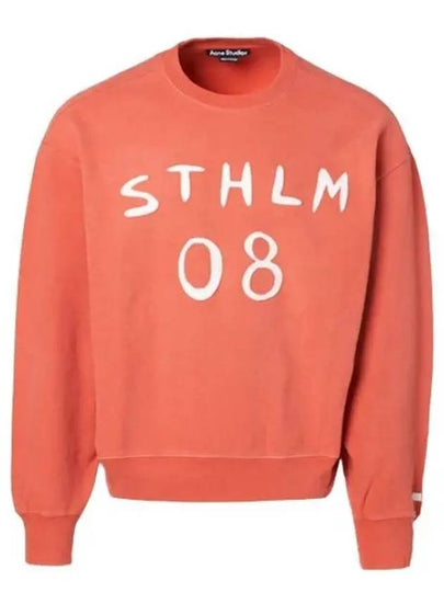 Relaxed Fit Patch Print Sweatshirt Chili Orange - ACNE STUDIOS - BALAAN 2