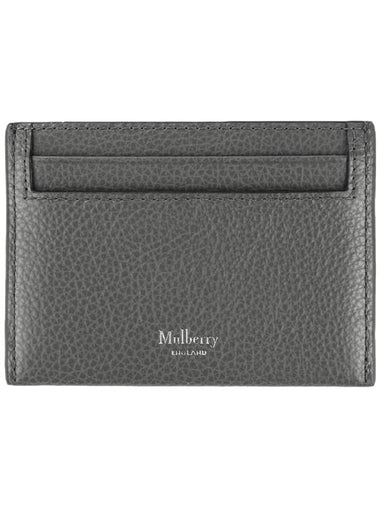 Continental Classic Small Grain Leather Card Wallet Charcoal - MULBERRY - BALAAN 1