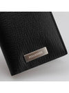 Custom Metal Plate Hammered Leather Card Wallet Black - SALVATORE FERRAGAMO - BALAAN 3