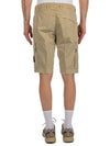 Logo Cotton Slim Cargo Shorts Beige - STONE ISLAND - BALAAN 5