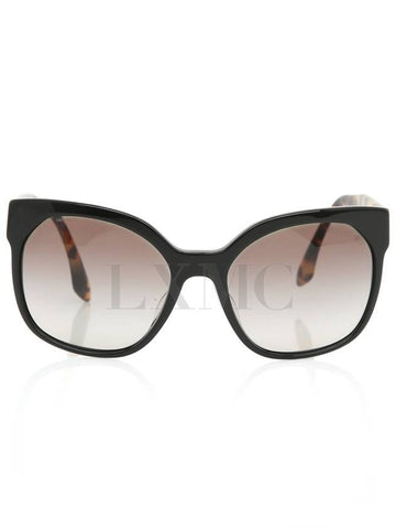 Sunglasses Black Leopard Triangle Logo SPR10R - PRADA - BALAAN 1