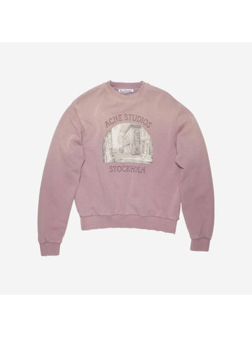 Printed Sweatshirt Dusty Purple - ACNE STUDIOS - BALAAN 1