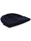 Grenoble Logo Patch Wool Beanie Midnight Blue - MONCLER - BALAAN 5