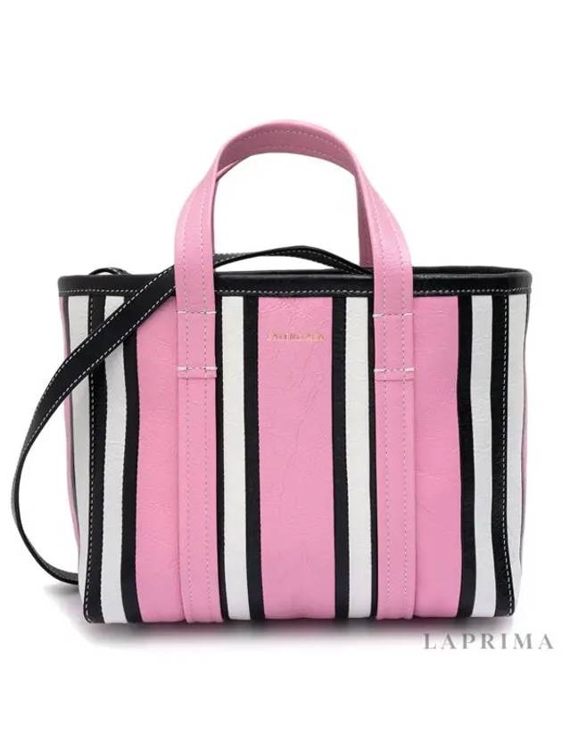 Arena Babes Small Striped Tote Bag Pink - BALENCIAGA - BALAAN 5