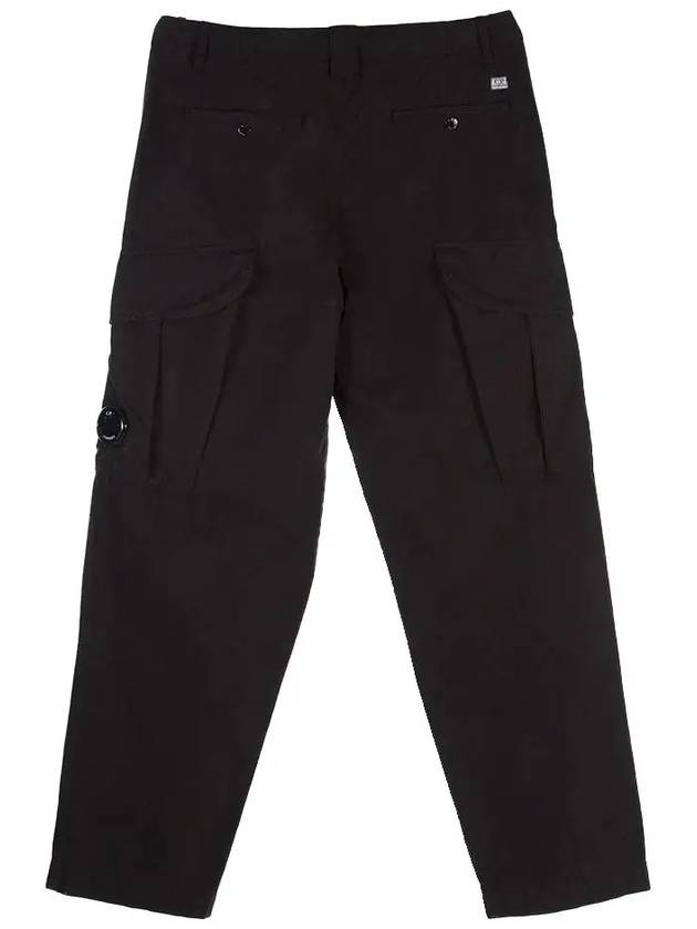 Lens Wappen Cotton Cargo Straight Pants Black - CP COMPANY - BALAAN.