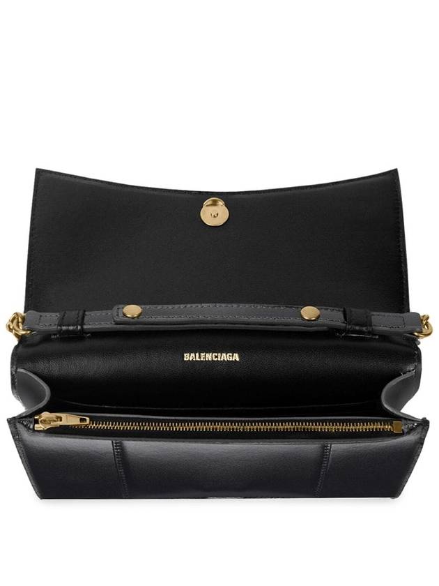 Hourglass Chain Mini Calfskin Cross Bag Black - BALENCIAGA - BALAAN 6