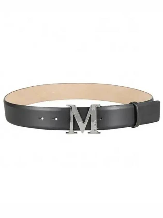 MClassic Logo Buckle Leather Belt Black - MAX MARA - BALAAN 2