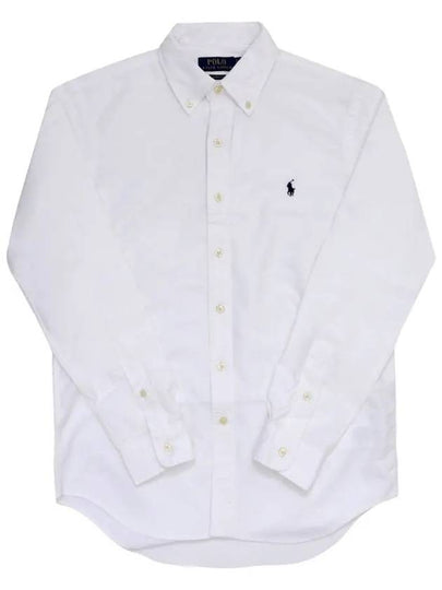 Embroidered Logo Pony Oxford Long Sleeve Shirt White - POLO RALPH LAUREN - BALAAN 2