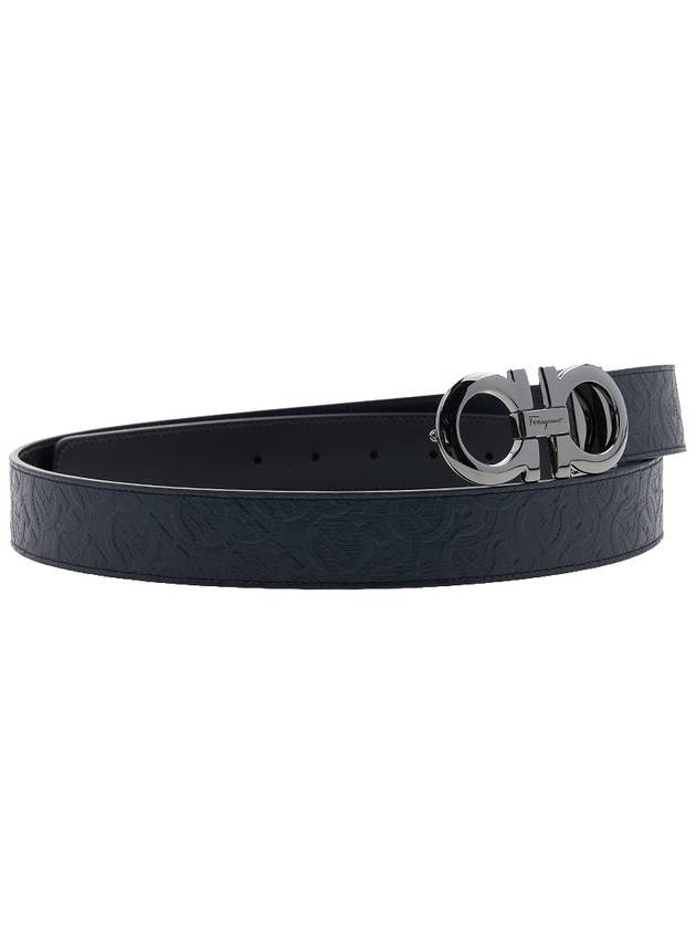 Ferragamo Men's Reversible Gancini Belt 67 5542 NERO NAVY 0735830 - SALVATORE FERRAGAMO - BALAAN 3