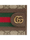 Ophidia GG Half Wallet Beige Ebony - GUCCI - BALAAN 3