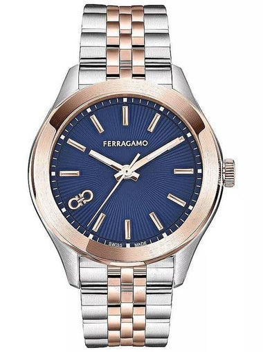 Ferragamo New Lady Quartz Blue Dial Two-Tone Watch SFU100223 - SALVATORE FERRAGAMO - BALAAN 1