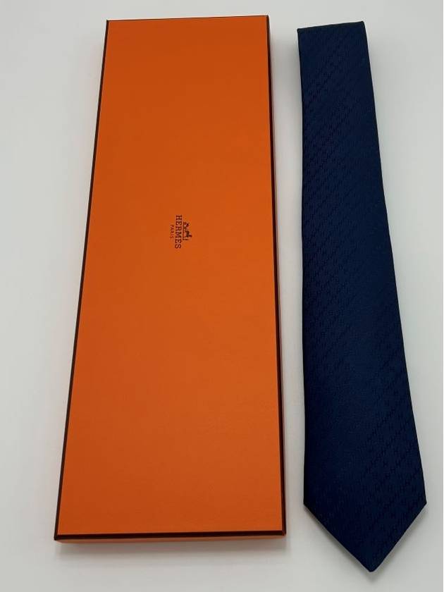 Faconnee H Tie Bleu De Chine - HERMES - BALAAN 3