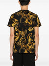 Short Sleeve T Shirt 76GAH6S0 JS287 G89 Black Gold - VERSACE - BALAAN 4