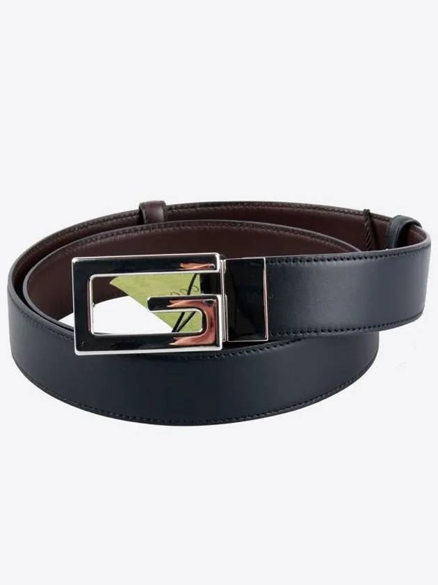 Square G Buckle Reversible Belt Black - GUCCI - BALAAN 3