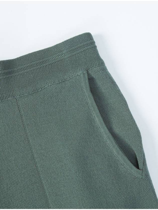 banding short knit pants slate green - CALLAITE - BALAAN 4