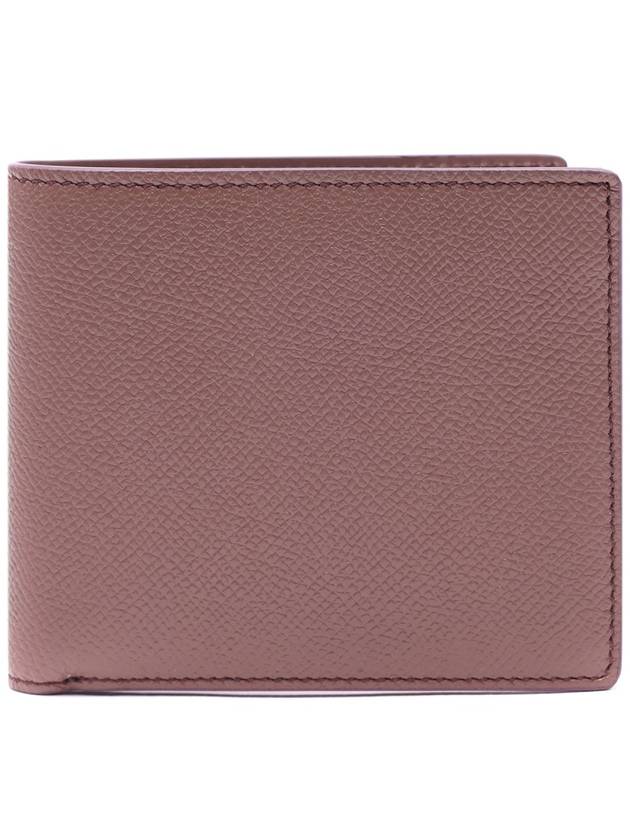 Stitched Bifold Leather Half Wallet Brown - MAISON MARGIELA - BALAAN 3