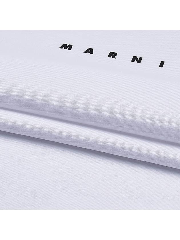 Logo Organic Cotton Short Sleeve T-Shirt White - MARNI - BALAAN 8