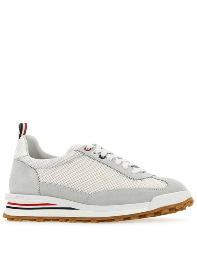 Fine Kid Suede Tech Runner White - THOM BROWNE - BALAAN 4