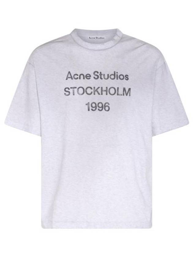 Stamp Logo Short Sleeve T-Shirt Grey Melange - ACNE STUDIOS - BALAAN 2