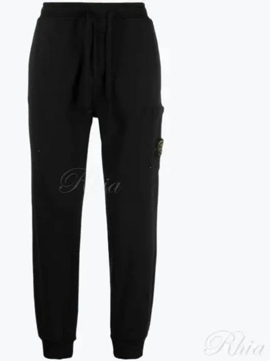 Wappen Patch Drawstring Track Pants Black - STONE ISLAND - BALAAN 2