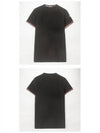 Men's Arm Logo Round Short Sleeve T-Shirt Black - MONCLER - BALAAN.