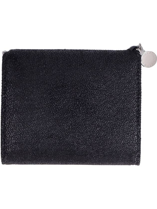 Silver Falabella Small Flap Ring Wallet Black - STELLA MCCARTNEY - BALAAN 4