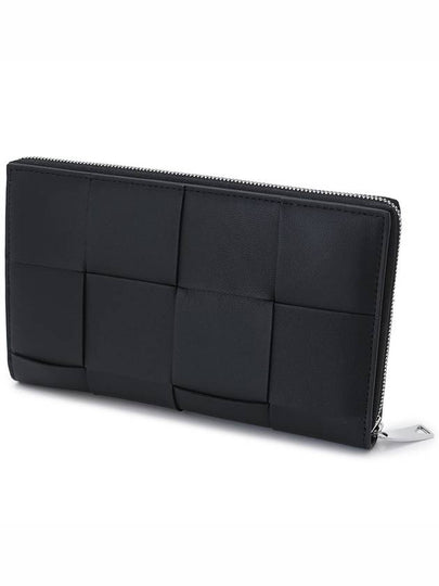 Cassette Zipper Long Wallet Black - BOTTEGA VENETA - BALAAN 2