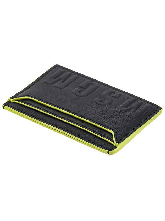 Embossed Logo Card Wallet Black - MSGM - BALAAN 5