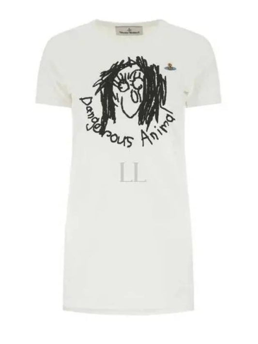 Animal Print Short Sleeve T-Shirt White - VIVIENNE WESTWOOD - BALAAN 2