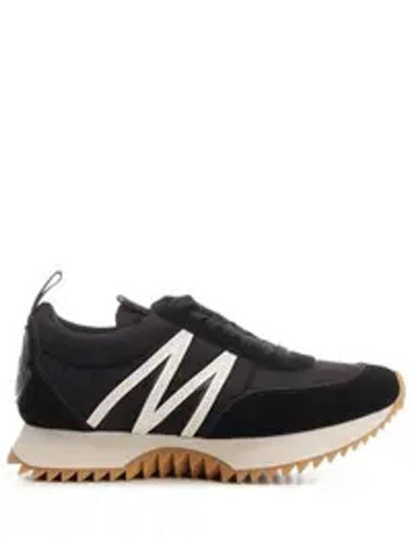 Women's Pacey Nylon Suede Leather Low Top Sneakers Black - MONCLER - BALAAN 1