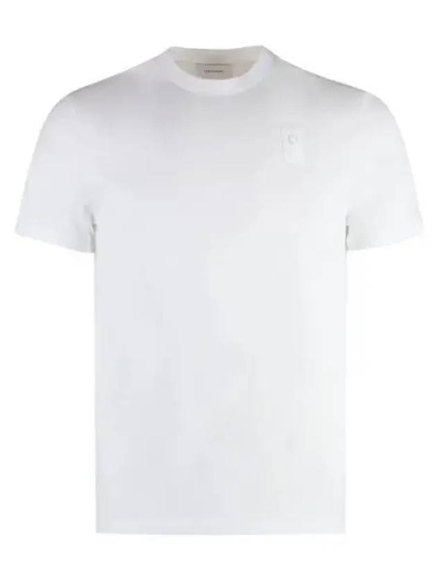 Crewneck Logo Cotton Short Sleeve T-Shirt White - SALVATORE FERRAGAMO - BALAAN 2