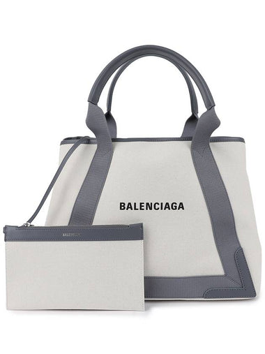 Cabas Logo Medium Tote Bag Grey - BALENCIAGA - BALAAN 1