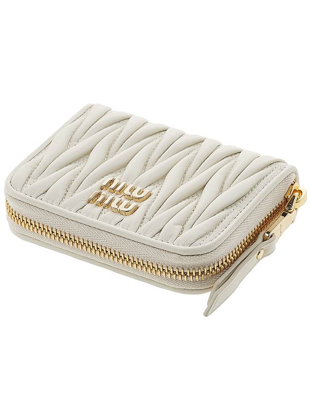 Matelasse Nappa Leather Coin Wallet White - MIU MIU - BALAAN 5