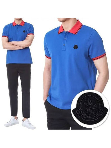 Logo patch color combination PK collar tshirt 8A00012 84454 72K - MONCLER - BALAAN 1