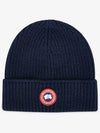 Logo Arctic Disc Rib Beanie Navy Heather - CANADA GOOSE - BALAAN 3