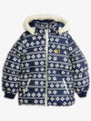 kids padding Flowers aop hooded puffer jacket 2471011660 - MINI RODINI - BALAAN 1