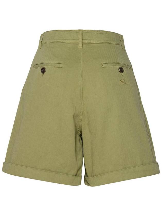 Etro Green Cotton Shorts - ETRO - BALAAN 3