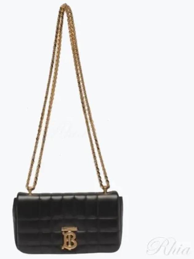 Quilted Lula Mini Leather Cross Bag Black - BURBERRY - BALAAN 2