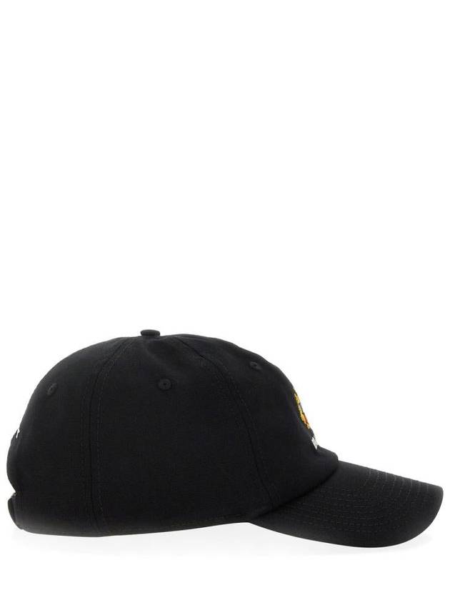 Crest Logo Cotton Ball Cap Black - BALLY - BALAAN 4