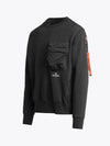 Men's Saber Crew Neck Sweatshirt Black - PARAJUMPERS - BALAAN 3