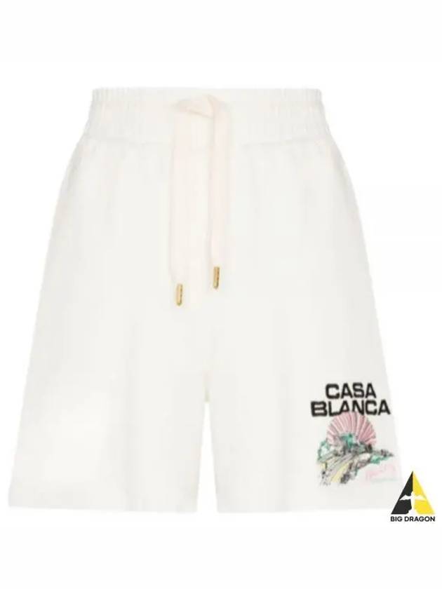 Casablanca Racing Short Pants White WF21JTR037 OFFwhiteRACSHELL - CASABLANCA - BALAAN 1