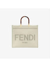 Sunshine Logo Medium Tote Bag Light Green - FENDI - BALAAN 2